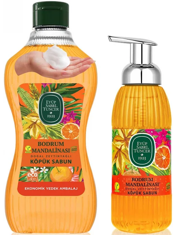 Eyüp Sabri Tuncer Bodrum Mandalinası Köpük Sabun 1.5 lt + 500 ml Set
