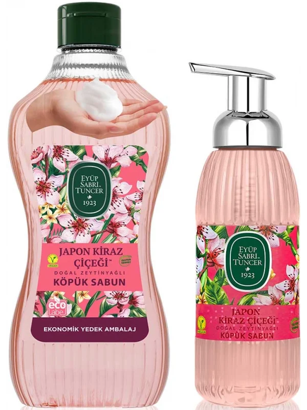 Eyüp Sabri Tuncer Japon Kiraz Çiçeği Köpük Sabun 1.5 lt + 500 ml Set