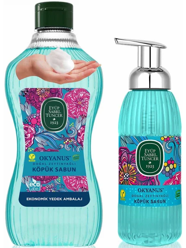 Eyüp Sabri Tuncer Okyanus Doğal Zeytinyağlı Köpük Sabun 1.5 lt + 500 ml Set