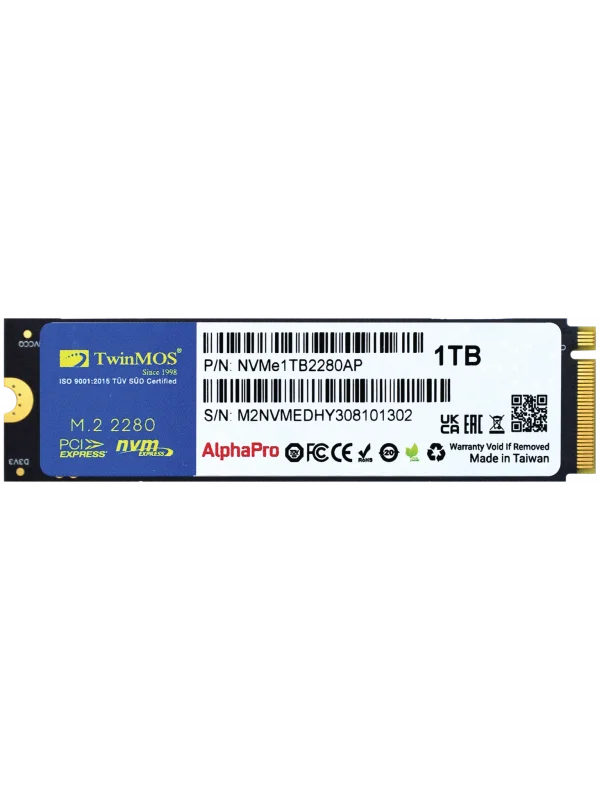 TwinMOS AlphaPro 256GB NVMe M.2 SSD | NVMe256GB2280AP