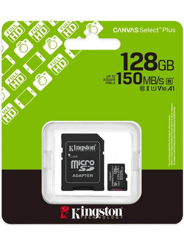 Kingston Canvas Select Plus 128GB Micro SD Hafıza Kartı | SDCS3/128GB