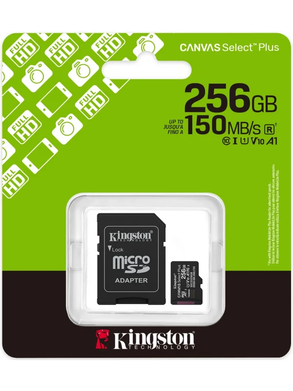 Kingston Canvas Select Plus 256GB Micro SD Hafıza Kartı | SDCS3/256GB