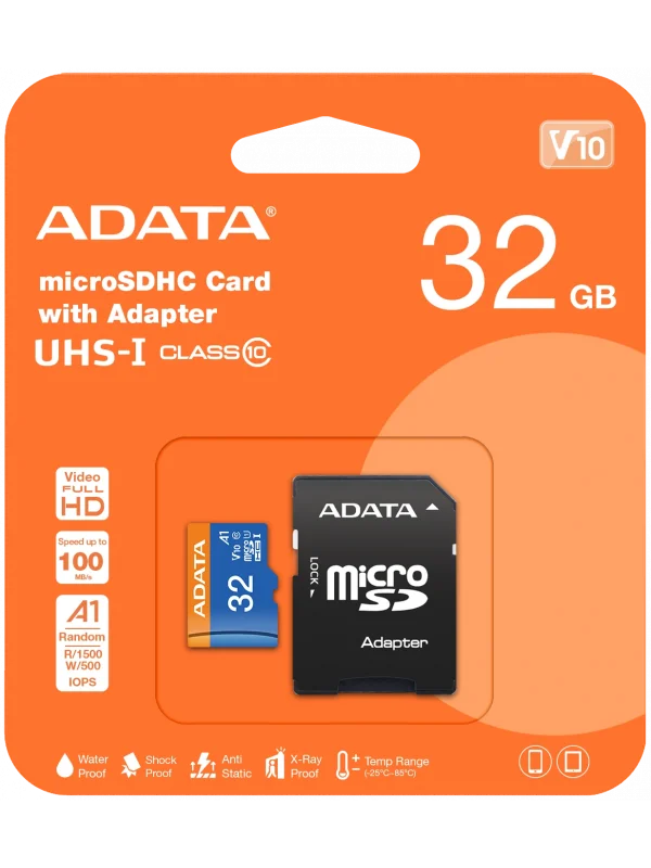 ADATA Premier 32GB Micro SD Hafıza Kartı | AUSDH32GUICL10A1-RA1