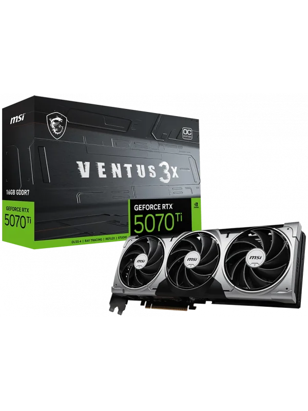 MSI GeForce RTX 5070 Ti 16G VENTUS 3X OC 16GB GDDR7 Ekran Kartı