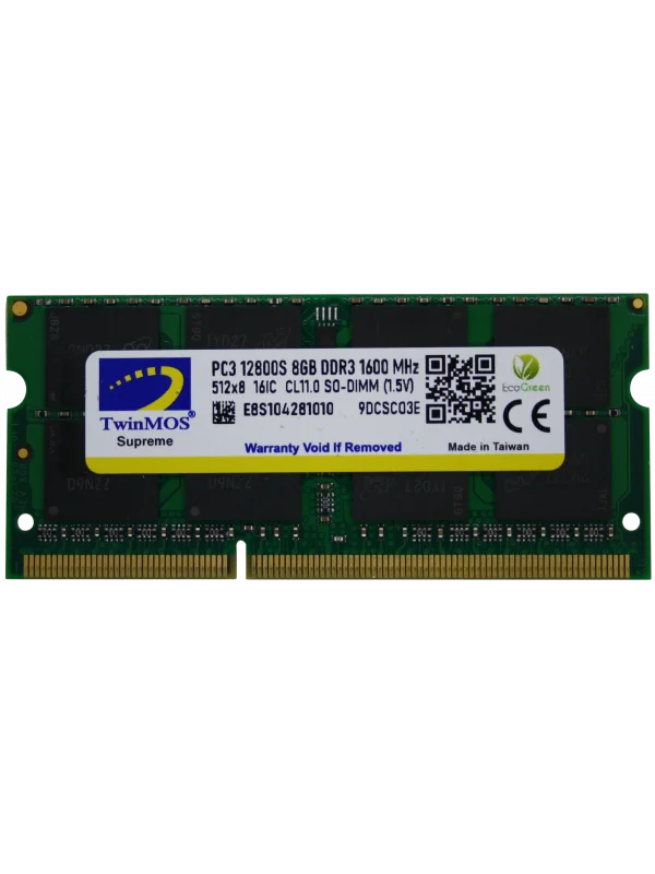 TwinMOS 8GB DDR3 1600MHz Laptop Ram | MDD38GB1600N