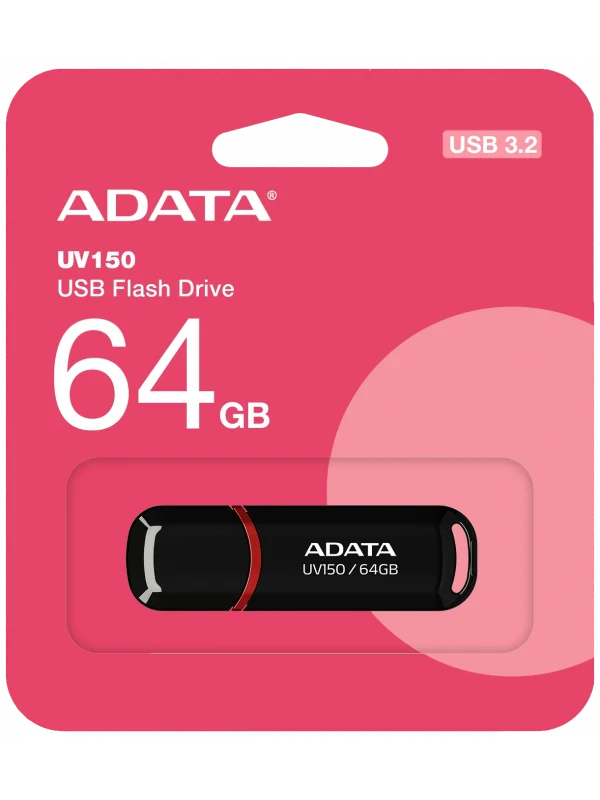 ADATA UV150 64GB Siyah USB 3.2 Flash Bellek | UV150-64GB