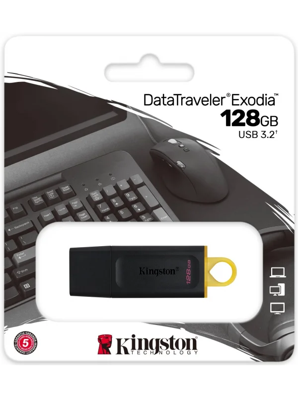 Kingston DataTraveler Exodia 128GB USB 3.2 Flash Bellek | DTX/128GB