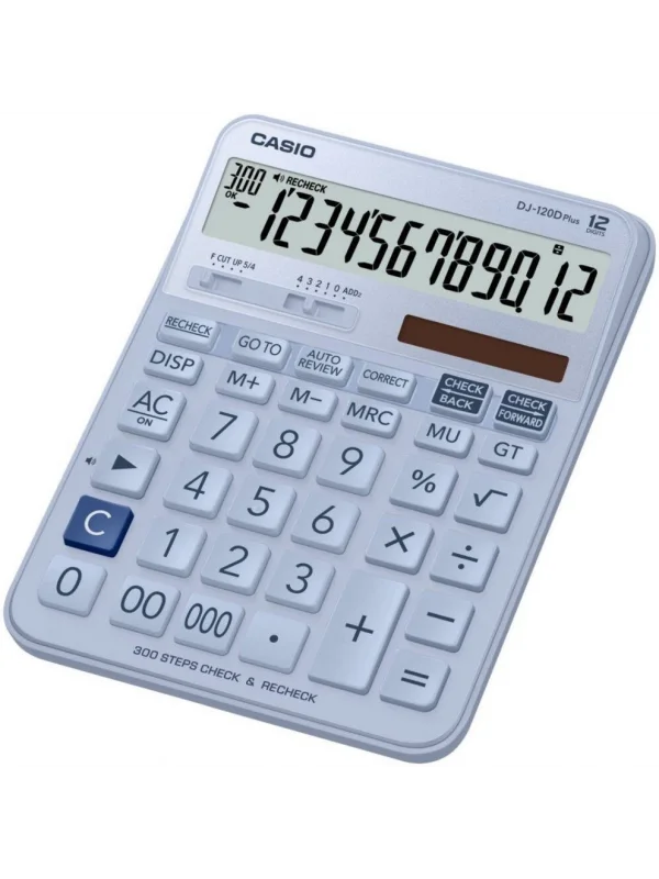 Casio DJ-120D PLUS Masaüstü Hesap Makinesi - Açık Mavi