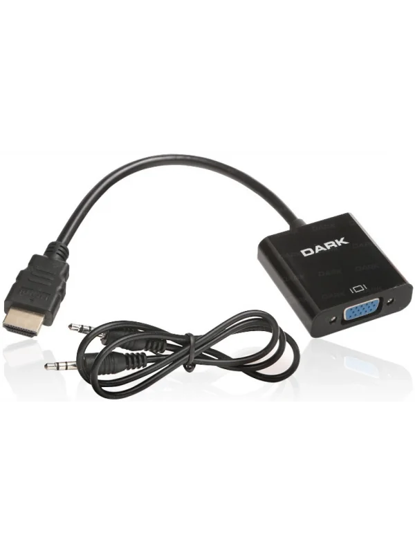 Dark HDMI to VGA + Ses Dönüştürücü Çevirici DK-HD-AHDMIXVGA