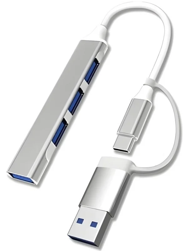 Alfais 6033 Usb 3.0 Type C Hub 4 Port Çoklayıcı Çoğaltıcı Çevirici Dönüştürücü Adaptör