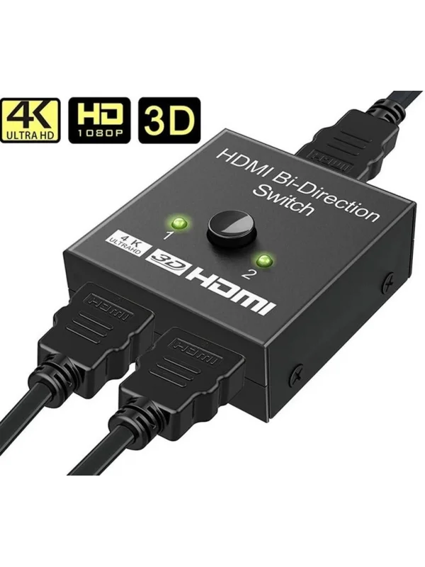 Alfais 4494 2 Port Çift Yönlü Hdmi Switch Splitter Ekran Monitör Çoklayıcı Çoğaltıcı