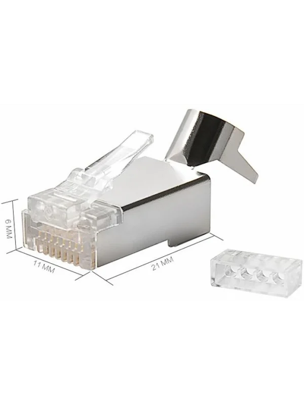 Alfais 4229 Cat7 Rj45 Jack İnternet Patch Kablo Ucu Konnektör Jak (10 Adet)