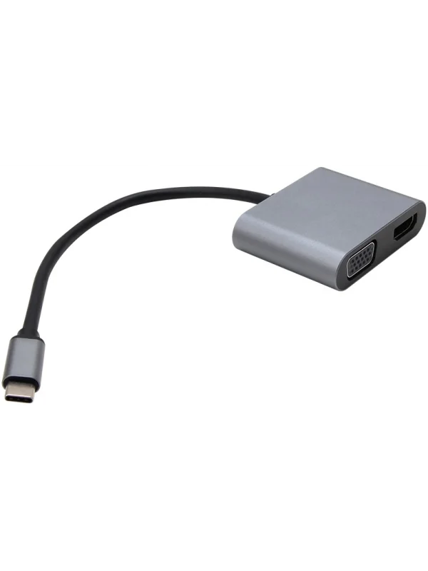 Vcom Type-C Hub 4 in 1 HDMI VGA MST 100W PD Çevirici Adaptör | CU4512