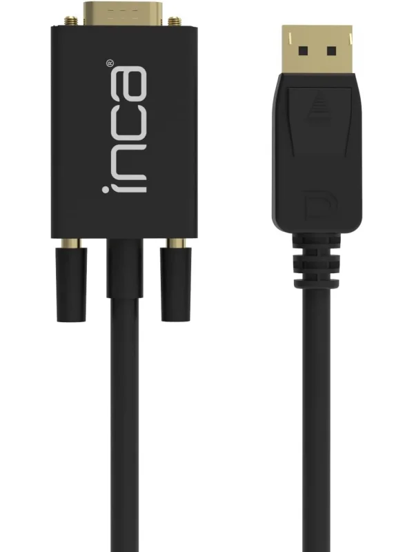 Inca DisplayPort to Vga Kablo 1.8 Metre Altın Uçlu | IDPV-18T