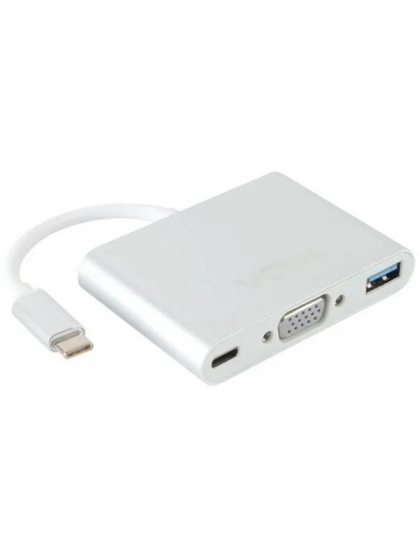 Vcom Type-C Hub 3-in-1 VGA USB 3.0 60W PD Çevirici | CU426M