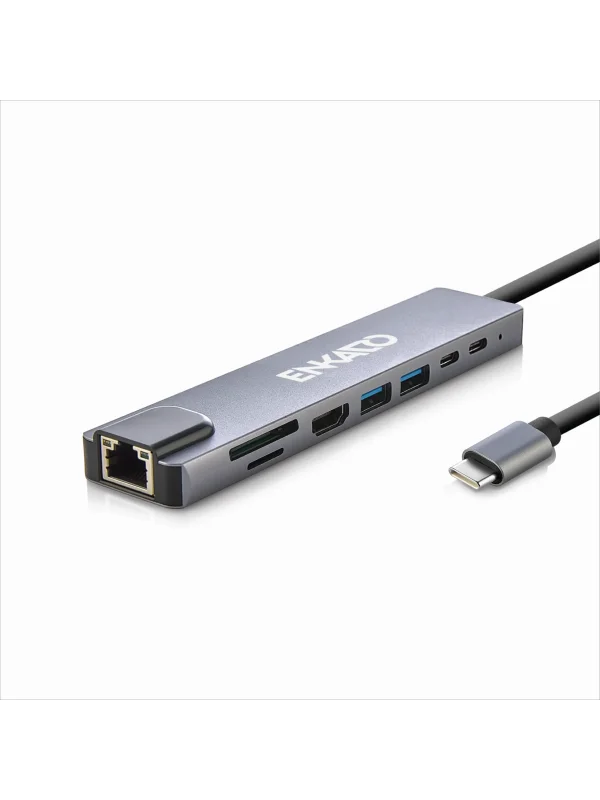 Enkado 8in1 Type-C Multi Hub 4K HDMI + Ethernet | EKD-TP42