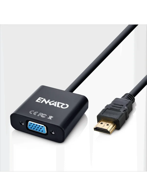 Enkado HDMI to VGA 1080P Ses Destekli Adaptör | EKD-HV10