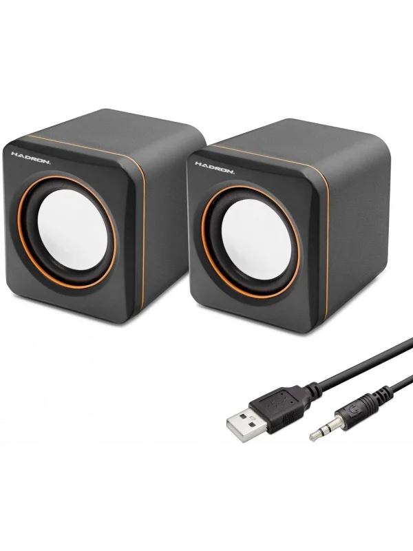 Hadron Masaüstü Hoparlör 1+1 USB 3.5mm Siyah | HD6049