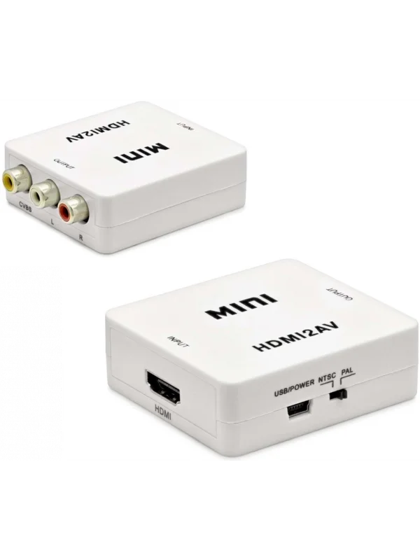 Hadron HDMI Dişi to AV Görüntü Dönüştürücü 1080P Beyaz | HDX1281