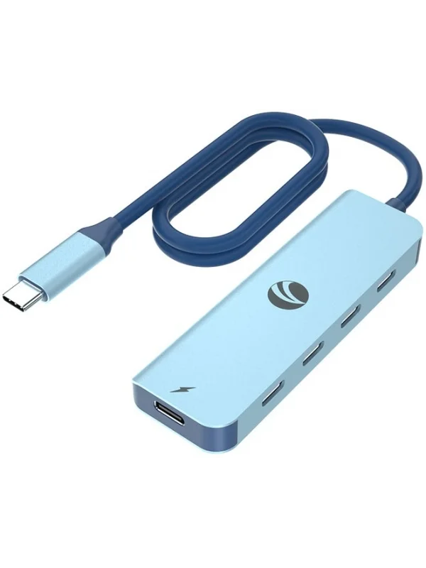 VCOM 5 in 1 Type-C Hub Çoklayıcı Mavi 4 Port 10Gbps PD 100W | CUE11S
