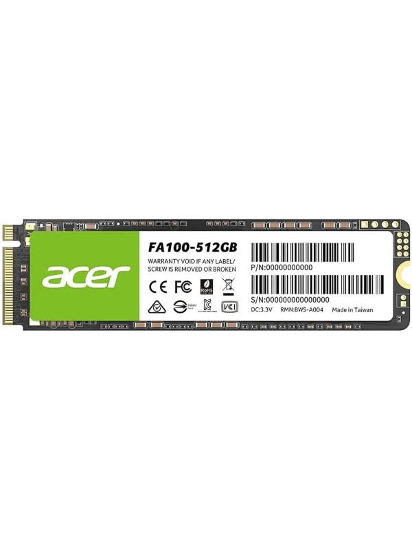 Acer 512GB NVMe M.2 SSD Disk 3200-2200MB/s Gen3 x4 | FA100