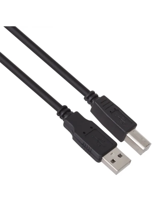 VCOM Yazıcı Kablosu USB 2.0 1.5m Nikel Kaplama Siyah | CU201-B-1.5