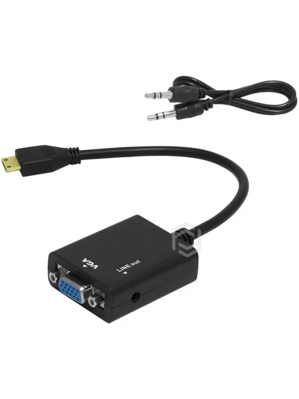 Frisby Mini HDMI to VGA + Ses Aktif Dönüştürücü 1080P | FA-6672C