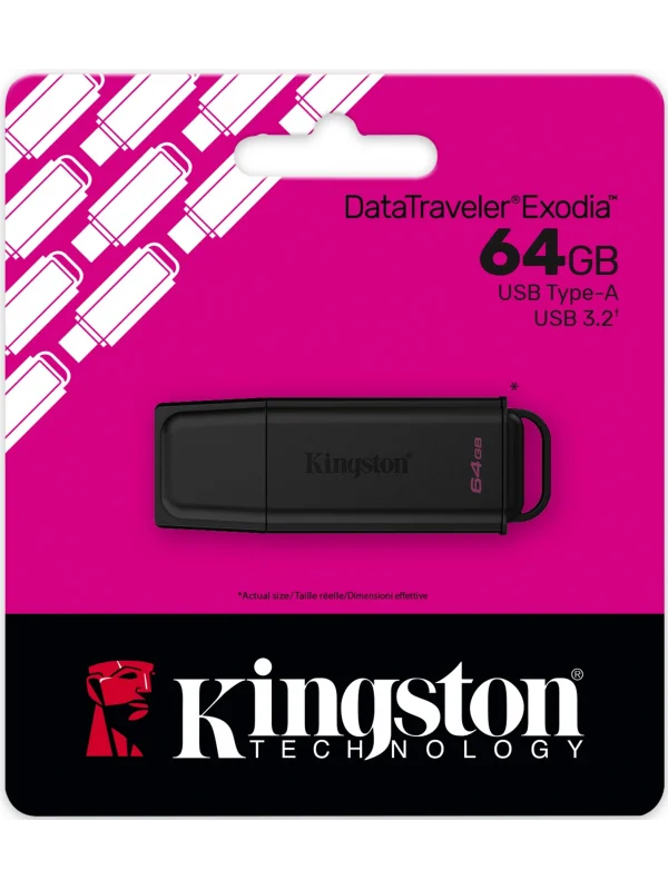 Kingston 64GB USB 3.2 Gen 1 Flash USB Bellek Siyah | DTXG2/64GB