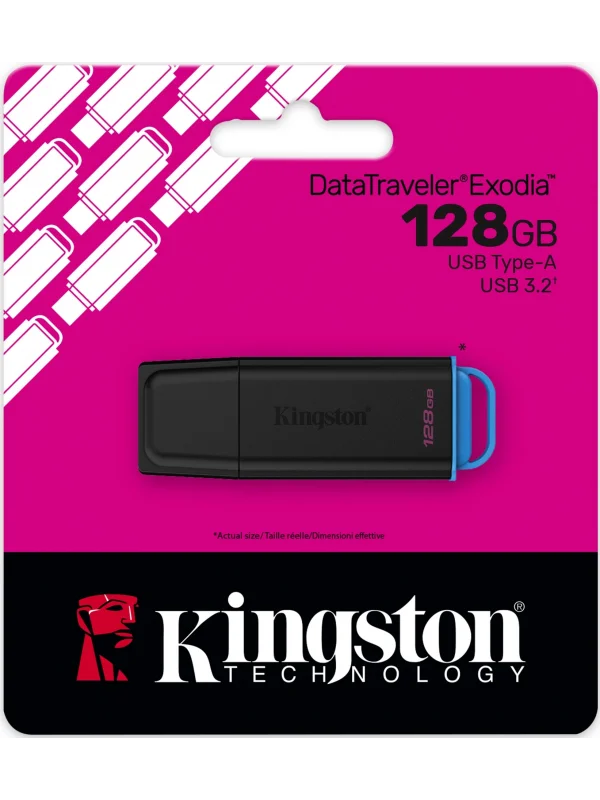 Kingston 128GB USB 3.2 Gen 1 Flash USB Bellek Siyah | DTXG2/128GB