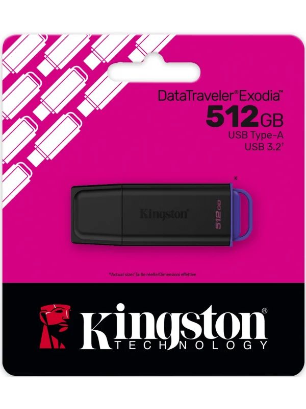 Kingston 512GB USB 3.2 Gen 1 Flash USB Bellek Siyah | DTXG2/512GB
