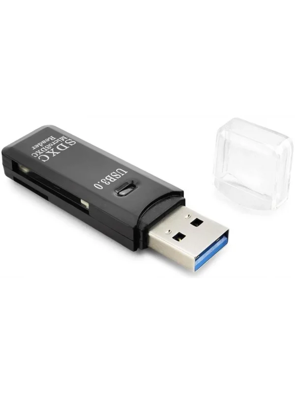 Hadron USB 3.0 Kart Okuyucu SD MicroSD 5 Gbps Hızlı Siyah | HDX7030