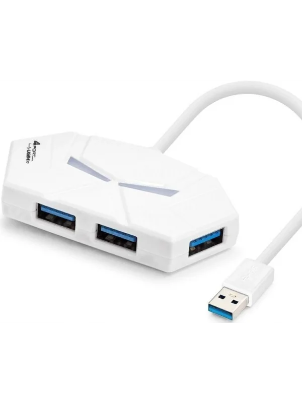 Hadron USB 3.0 Gaming Hub RGB 4 Port 5 Gbps Beyaz 1.2m | HDX7051