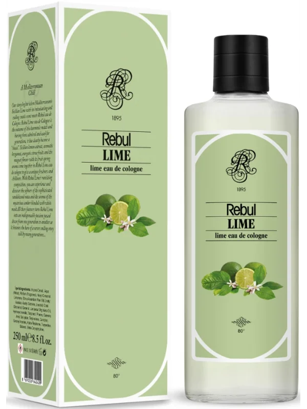 Rebul Lime EDC Kolonya Cam Şişe 250 ml