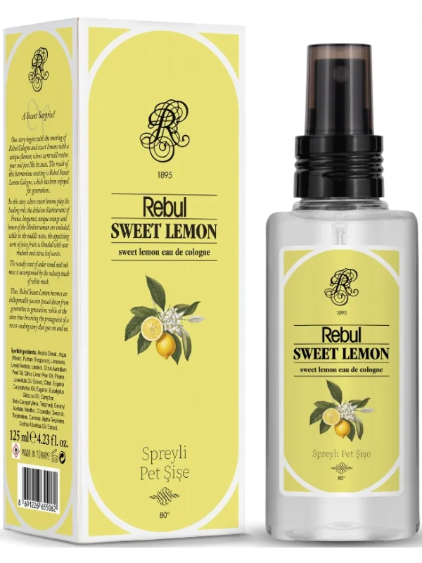 Rebul Sweet Lemon EDC Kolonya Sprey Pet Şişe 125 ml