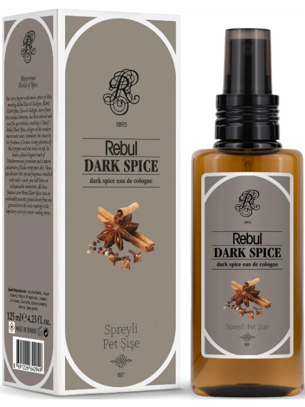 Rebul Dark Spice EDC Kolonya Sprey Pet Şişe 125 ml