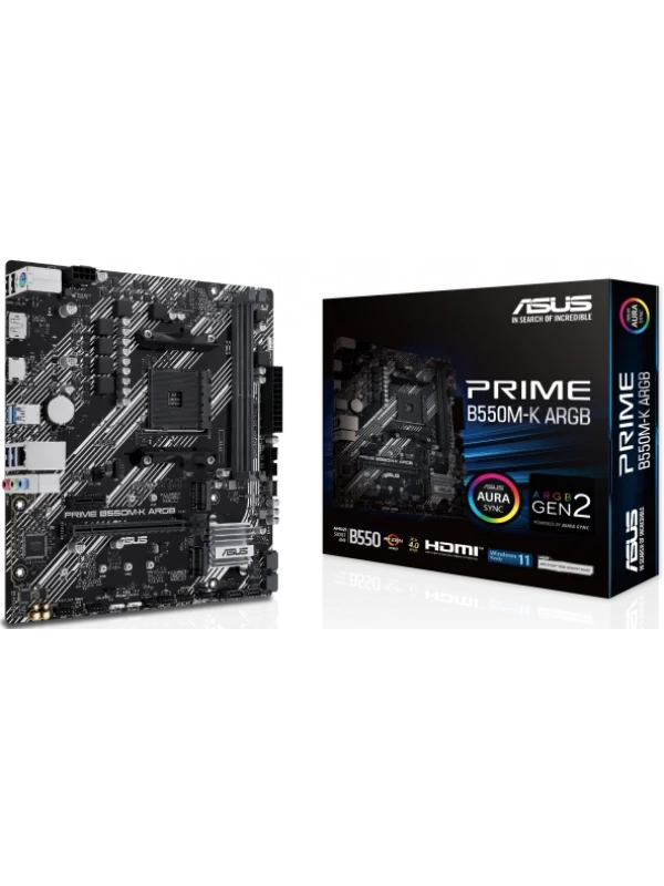 ASUS PRIME B550M-K ARGB AMD B550 AM4 DDR4 5100MHz Anakart