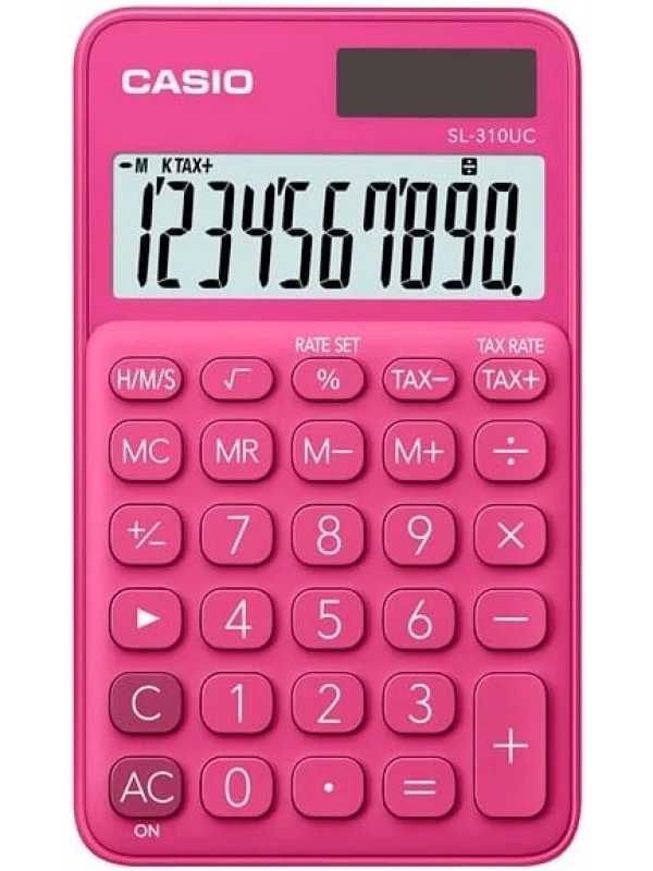 Casio SL-310UC-RD Cep Tipi Hesap Makinesi - Koyu Pembe