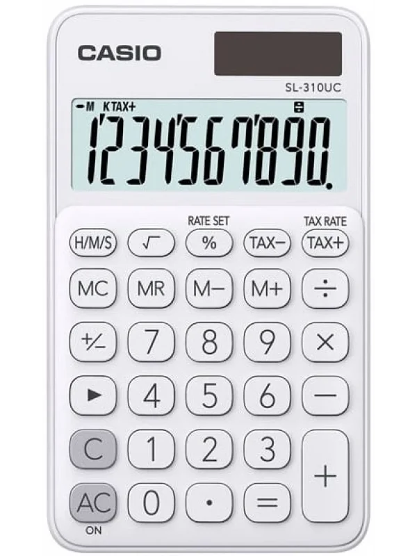 Casio SL-310UC-WE Cep Tipi Hesap Makinesi - Beyaz