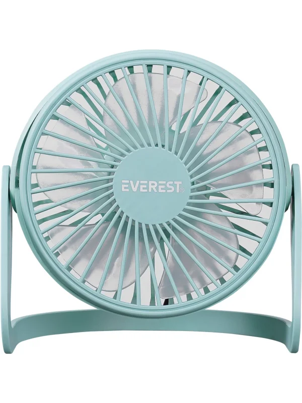 Everest Masaüstü Usb Fan Vantilatör Turkuaz EFN-505