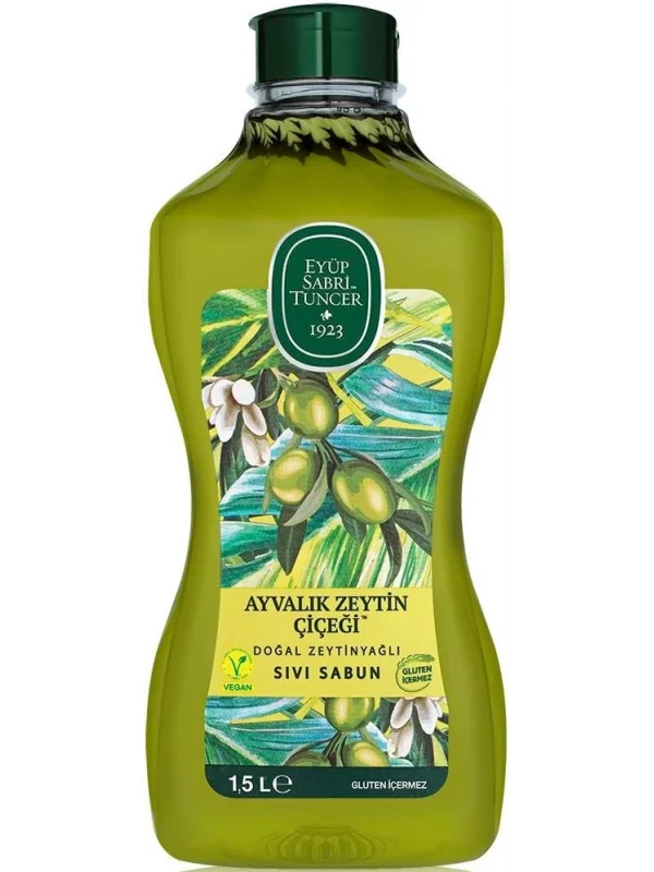 Eyüp Sabri Tuncer Ayvalık Zeytin Çiçeği Doğal Zeytinyağlı Sıvı Sabun 1.5 lt