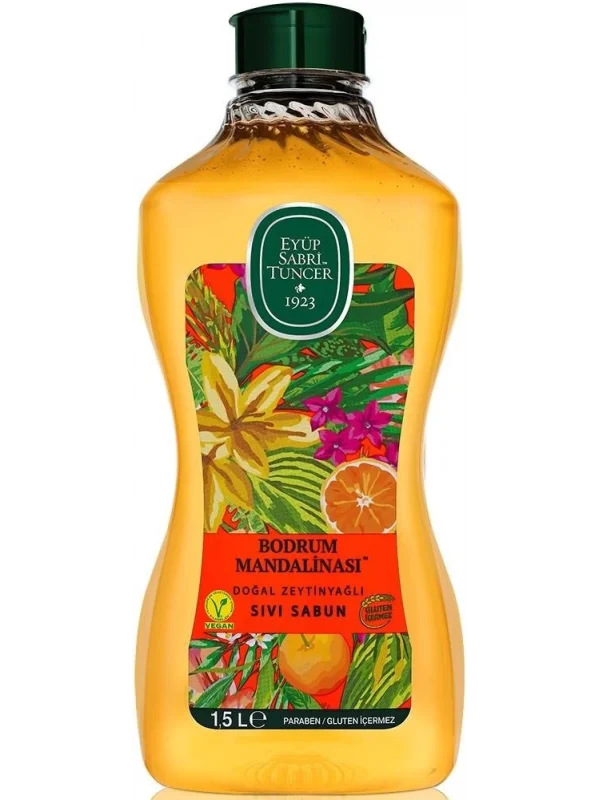 Eyüp Sabri Tuncer Bodrum Mandalinası Doğal Zeytinyağlı Sıvı Sabun 1.5 lt