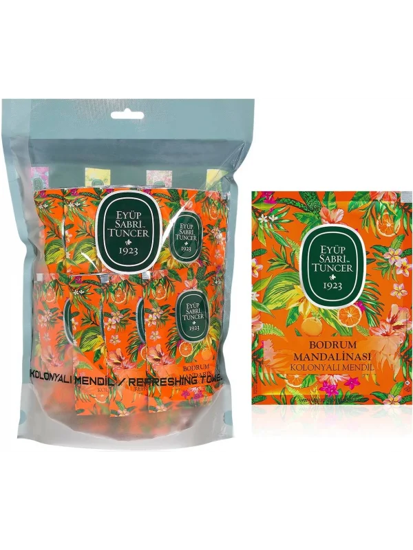 Eyüp Sabri Tuncer Bodrum Mandalinası Kolonyalı Islak Mendil, Büyük Boy, 50li
