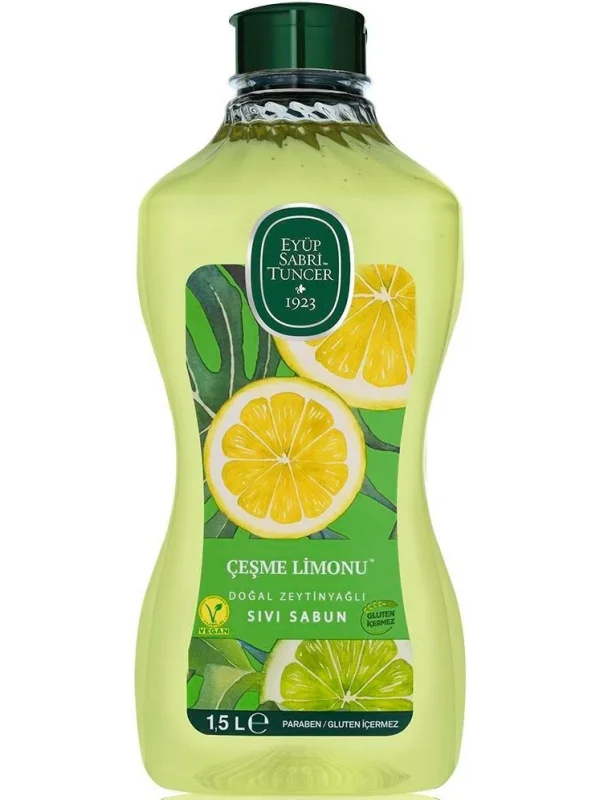 Eyüp Sabri Tuncer Çeşme Limonu Doğal Zeytinyağlı Sıvı Sabun 1.5 lt