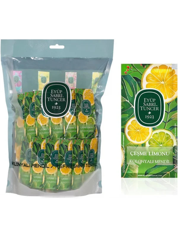 Eyüp Sabri Tuncer Çeşme Limonu Kolonyalı Islak Mendil, Küçük Boy, 150li