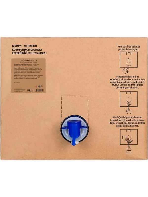 Eyüp Sabri Tuncer Çeşme Limonu Kolonyası, Bag in Box, 5 lt