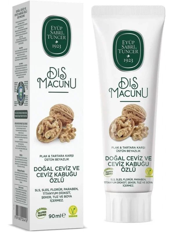 Eyüp Sabri Tuncer Doğal Ceviz ve Ceviz Kabuğu Özlü Diş Macunu 90 ml