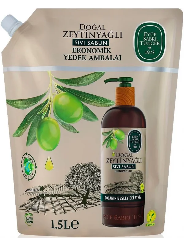 Eyüp Sabri Tuncer Doğal Zeytinyağlı Sıvı Sabun Yedek Ambalaj 1.5 lt