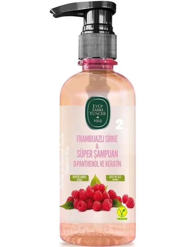 Eyüp Sabri Tuncer Frambuazlı Sirke & Süper Şampuan, Seyahat Boy, 100 ml