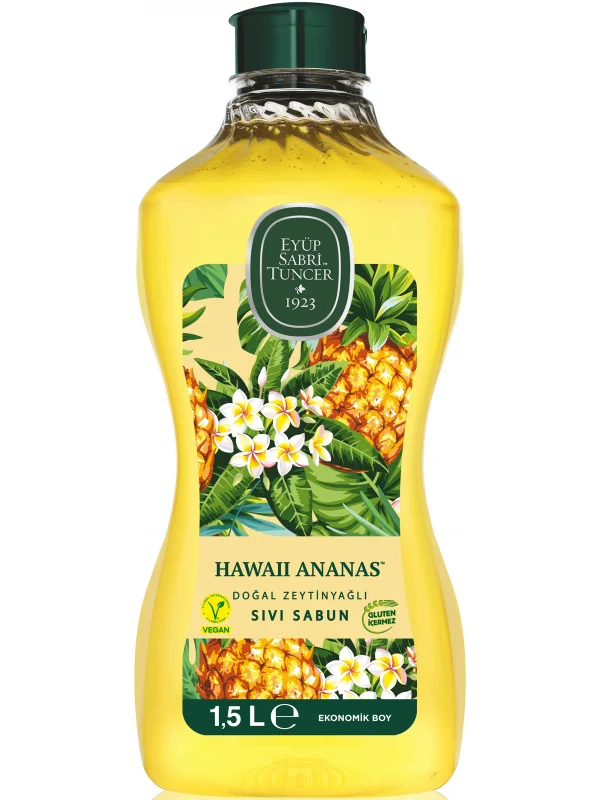 Eyüp Sabri Tuncer Hawaii Ananas Doğal Zeytinyağlı Sıvı Sabun 1.5 lt