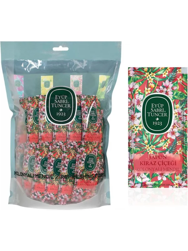 Eyüp Sabri Tuncer Japon Kiraz Çiçeği Kolonyalı Islak Mendil, Küçük Boy, 150li